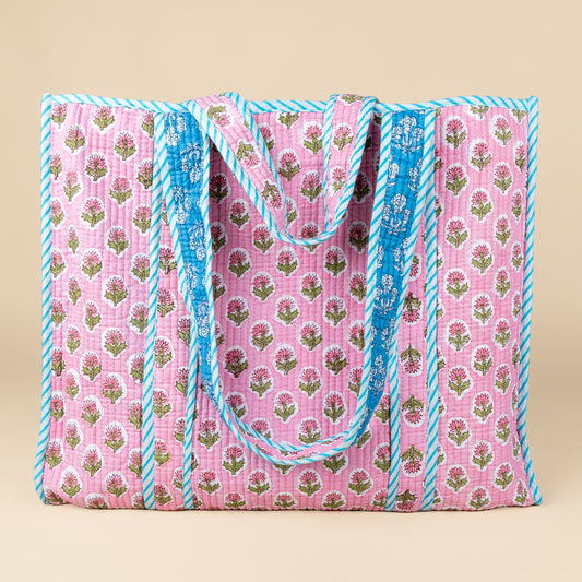 Tote Bag - Pink - Blue - No.15