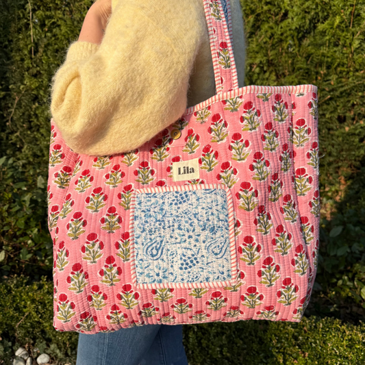 Tote Bag - Blue - Pink - No.10