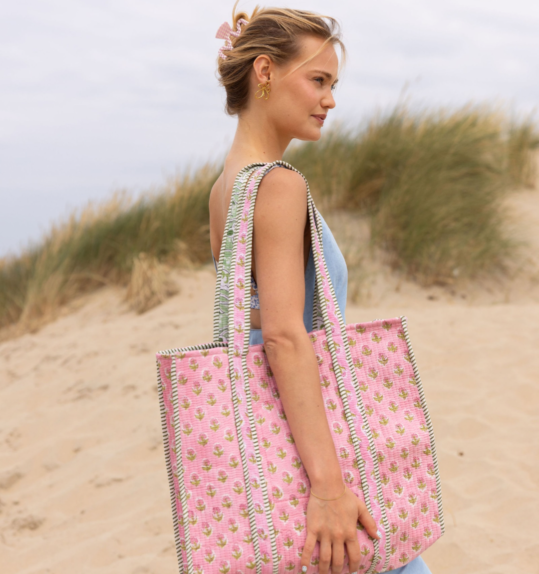 Sac fourre-tout - rose - vert - n ° 9