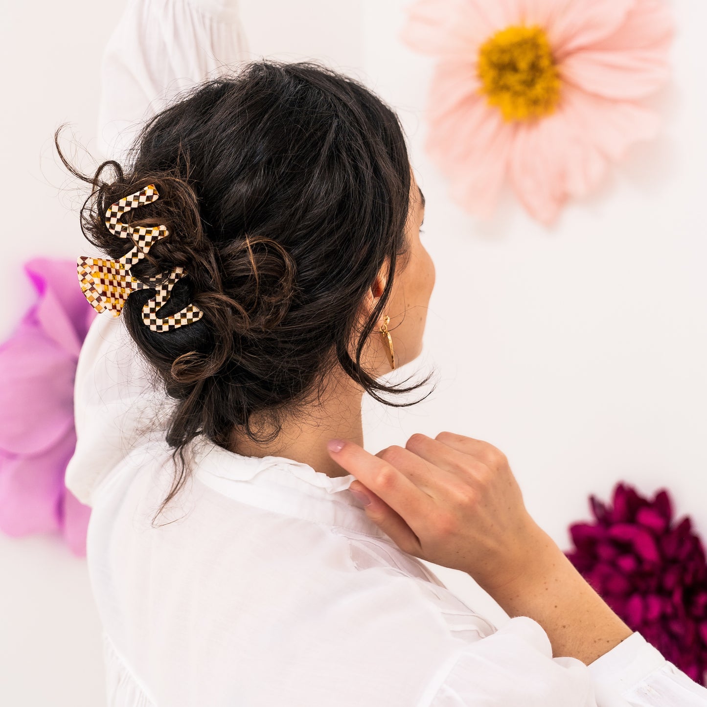 Pre- order- Haarclip Chessboard