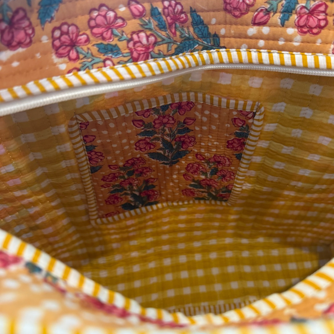 Tote bag - Ocher yellow - Zipper - No.1