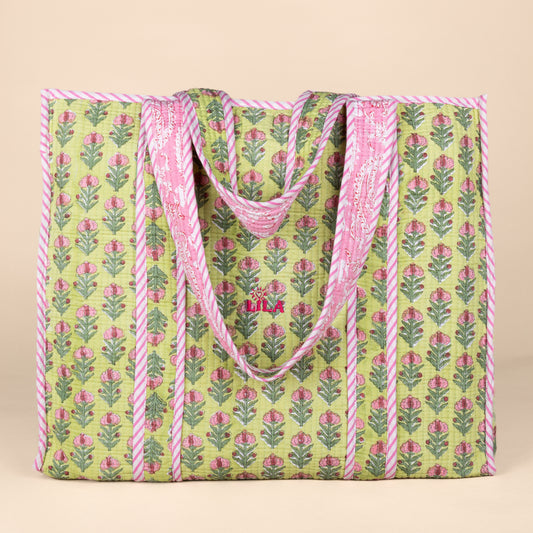 Tote bag - Green - Pink - No.5