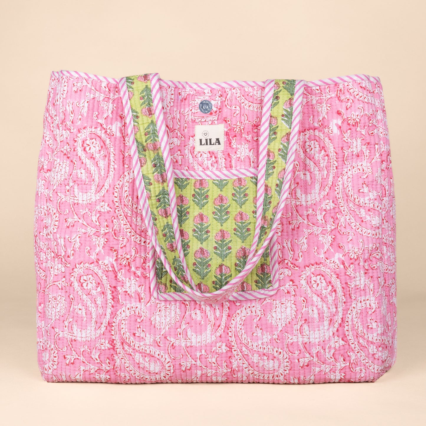 Pre-order - Tote bag - Groen - Roze - No.18