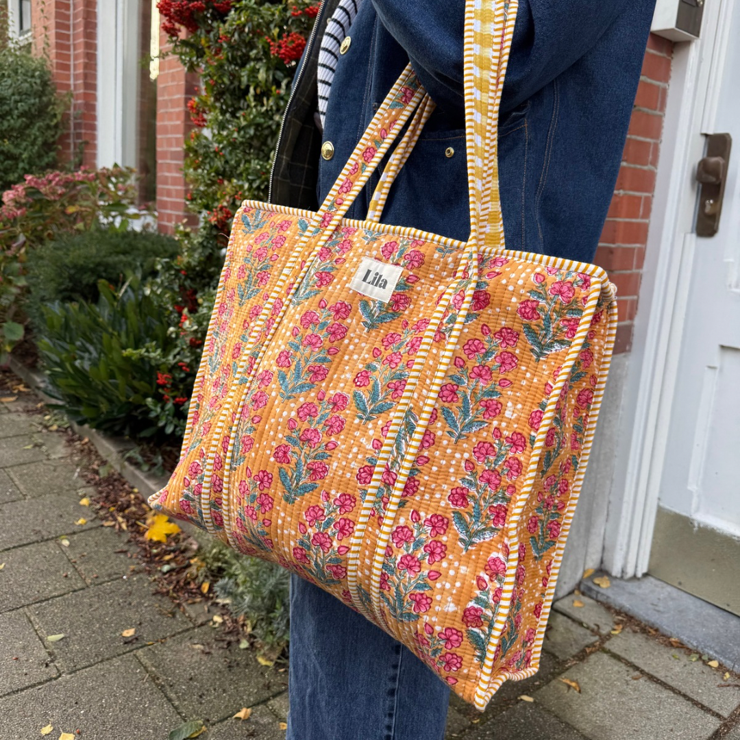 Tote bag - Ocher yellow - Zipper - No.1
