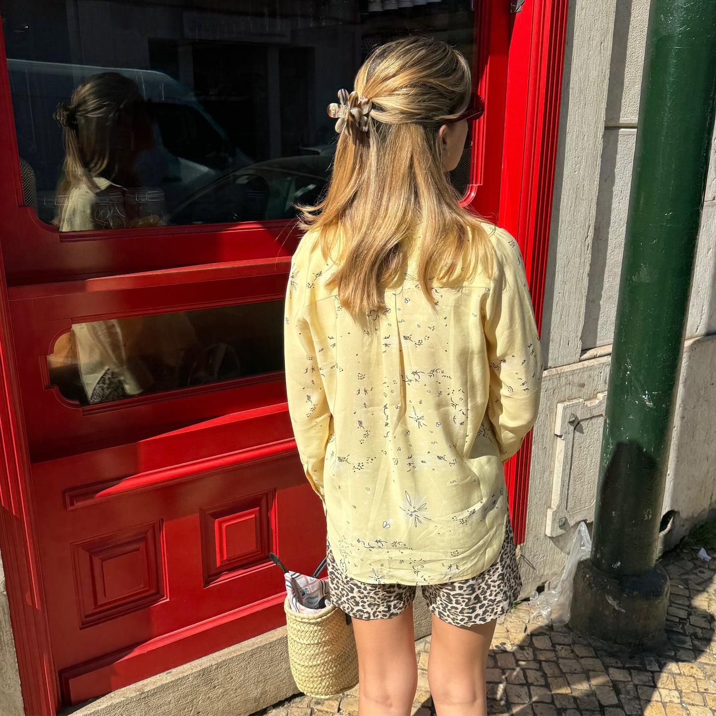 Haarclip Bloem- Mocca