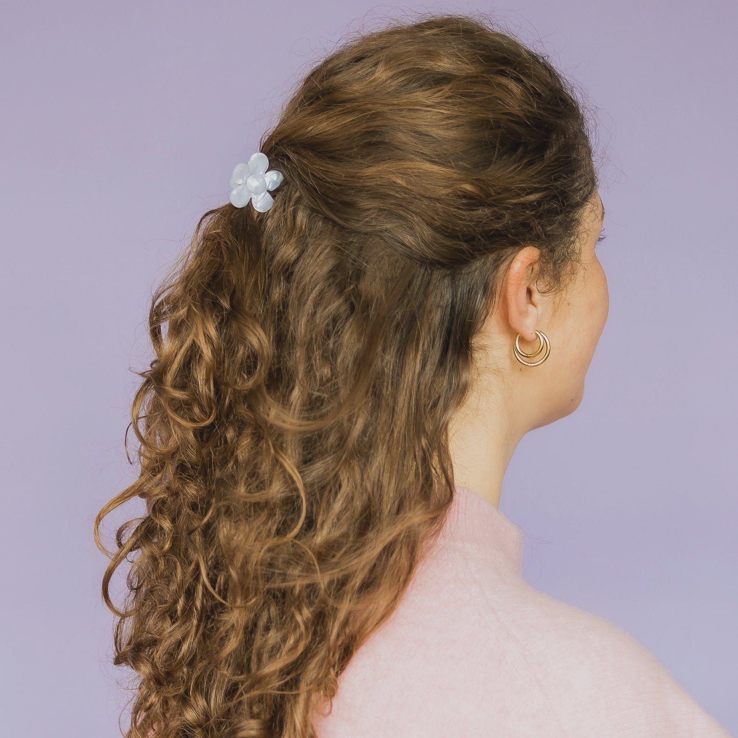 Haarclip Bloem Light Lilac-klein