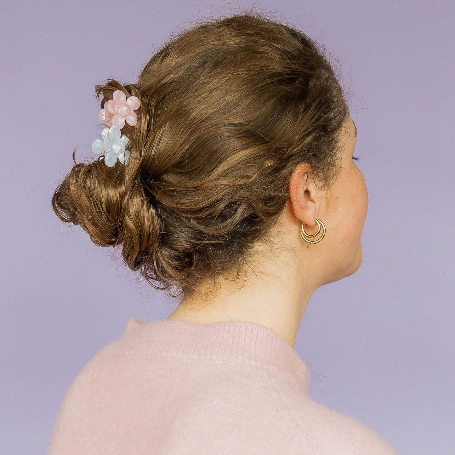 Haarclip Bloem Light Lilac-klein