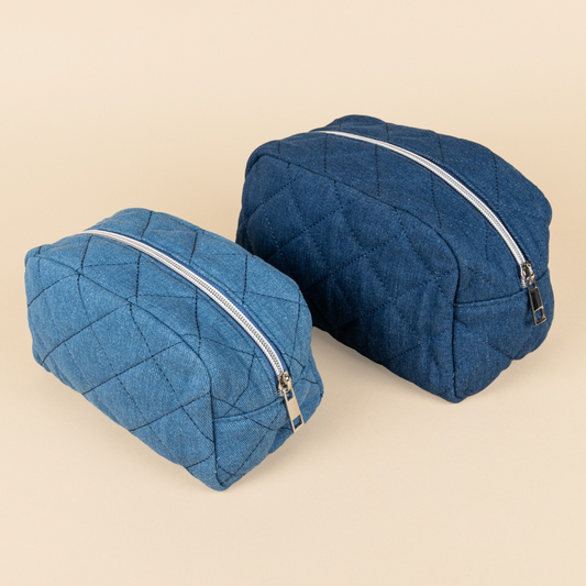 Recyclé - Ensemble de sacs de toilette - Jeans - Pink