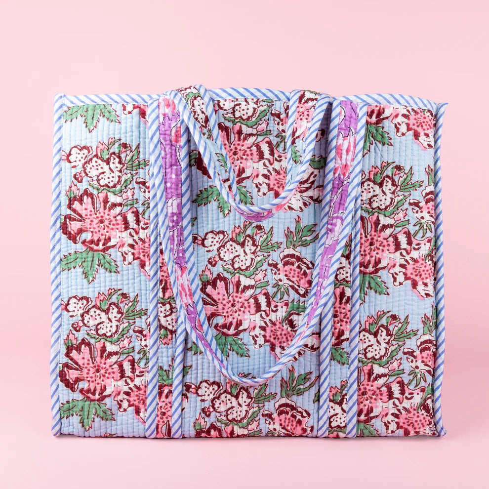 Einkaufstasche - Hellblau - Grau - Nr. 20