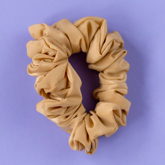 Scrunchie Satin Moutarde