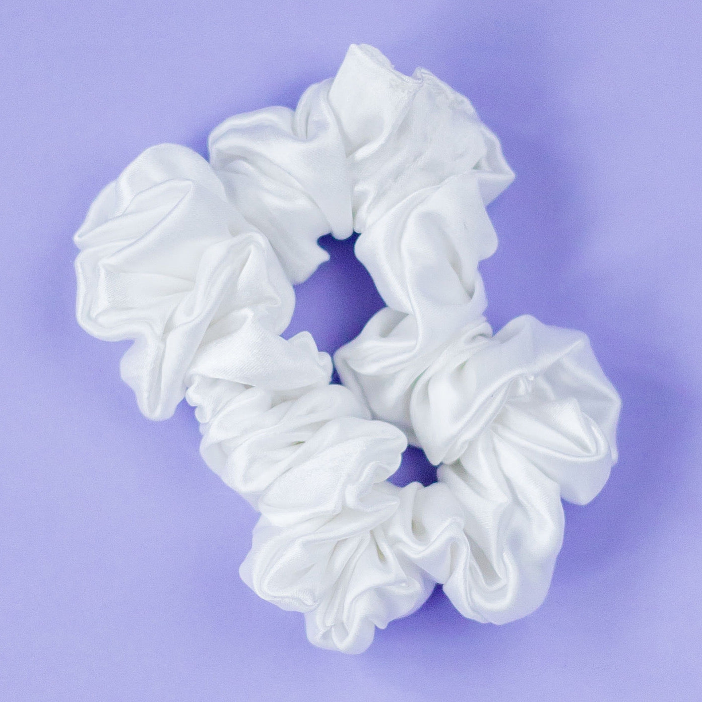 Scrunchie satijn-zilver