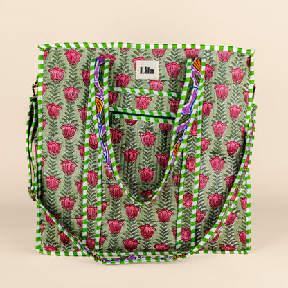 Organised Tote - Groen - Inclusief toilettas- no.3