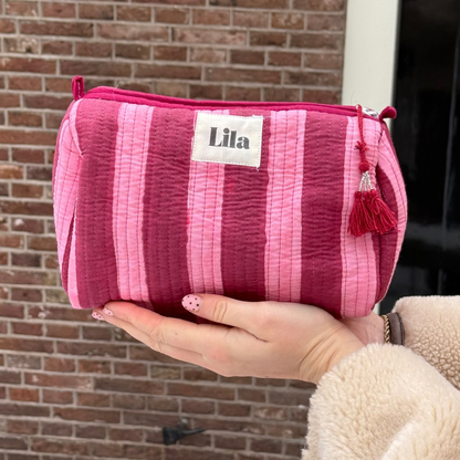 Organized Tote - Burgundy - Stripe - No.1