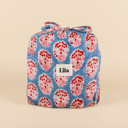 Organised Tote - Blauw - Roze - Inclusief toilettas- no.3