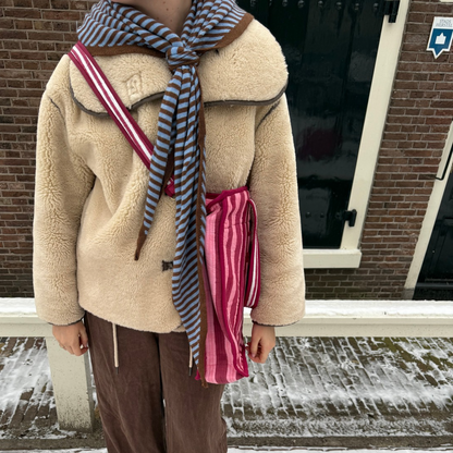 Organized Tote - Burgundy - Stripe - No.1