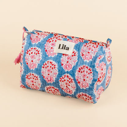 Organised Tote - Blauw - Roze - Inclusief toilettas- no.3