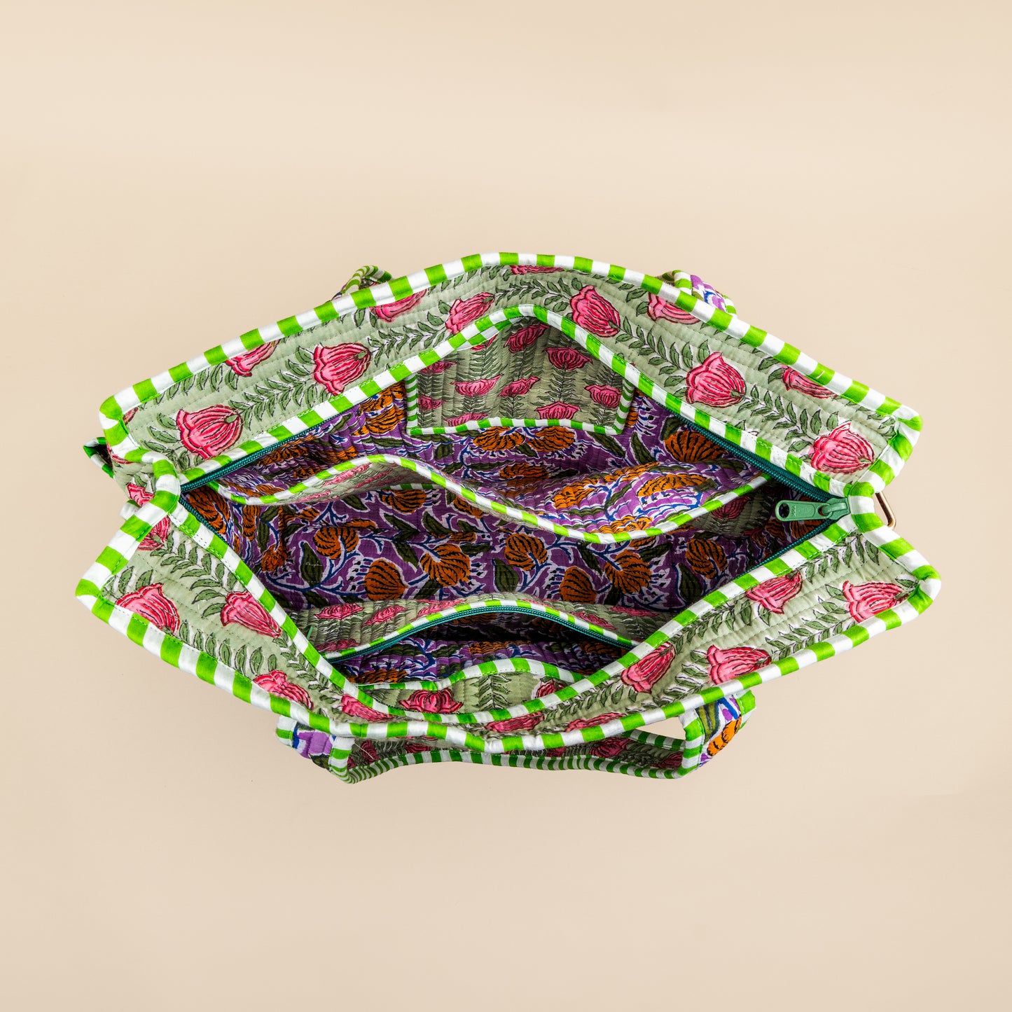 Organised Tote - Groen - Inclusief toilettas- no.3