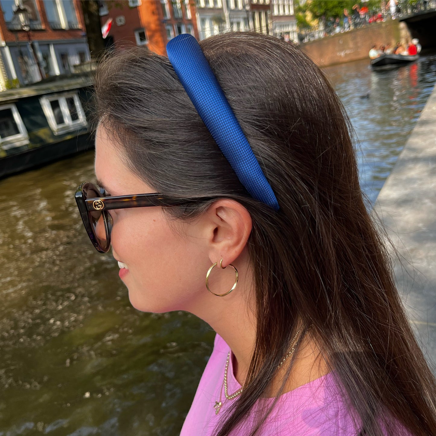 Tie headband - Cobalt blue