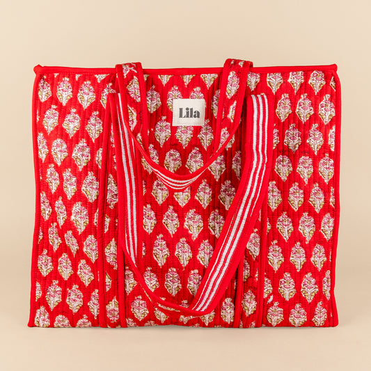 Tote bag - Red - Zipper - No.9