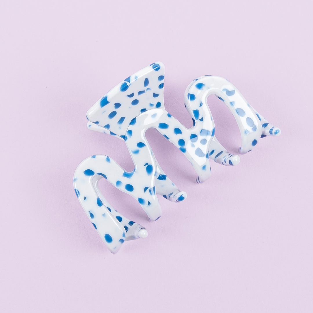 Haarclip Blueberry dots- klein