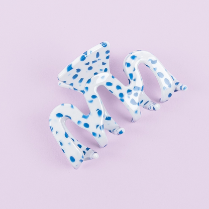 Haarclip Blueberry dots- klein