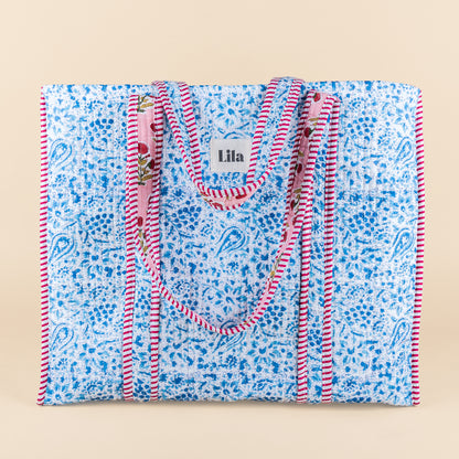 Tote Bag - Blue - Pink - No.10