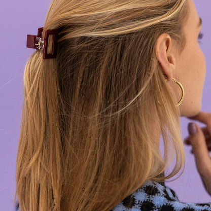 Hair clip Burgundy