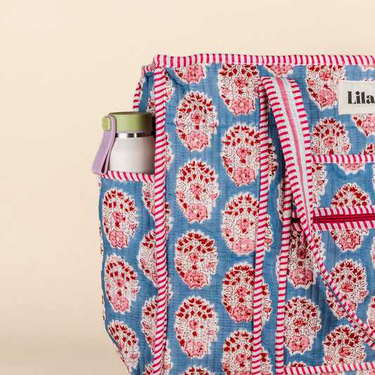 Organisierte Tragetasche – Blau – Rosa – Nr. 3